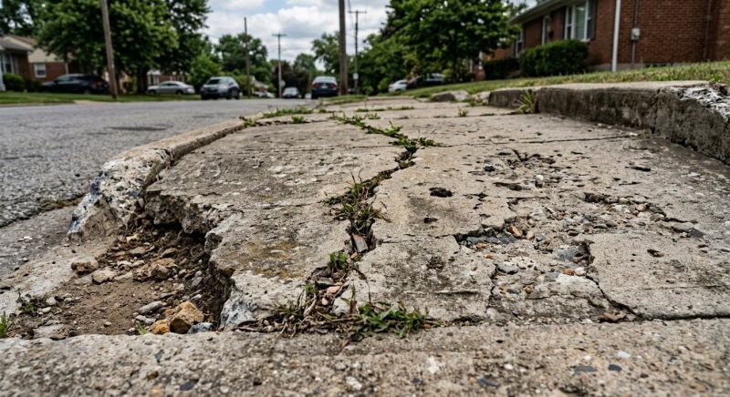 Cracked Sidewalk Repair in West Des Moines, IA
