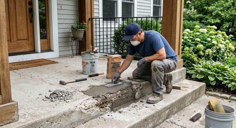 Porch Crack Repair in Miami Dade County, FL