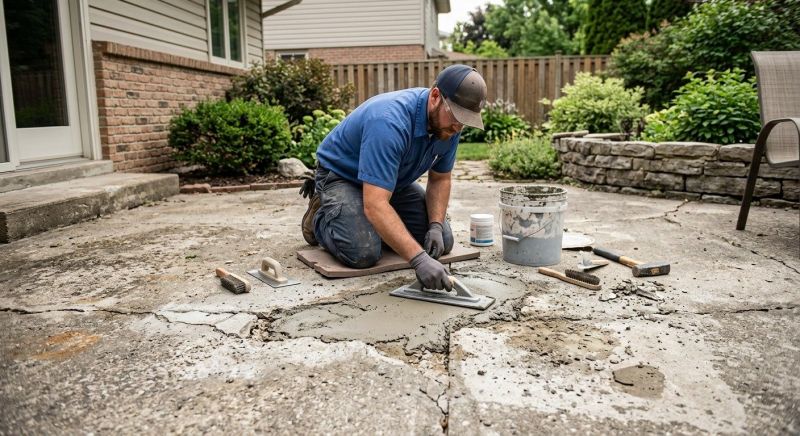 Cracked Concrete Repair in West Des Moines, IA